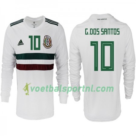 Mexico G. DOS SANTOS 10 Uit Shirt WK voetbal 2018 L/S